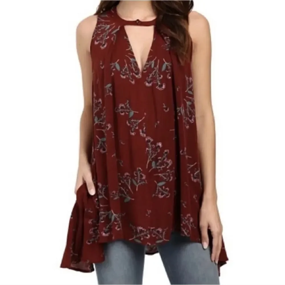 Free People Swing Tree Tunic Tank Top Size Small